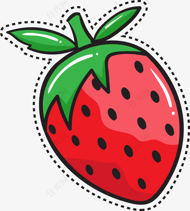 红色草莓设计图标