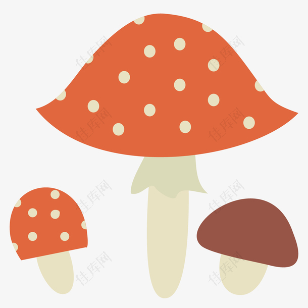 可爱蘑菇矢量卡通