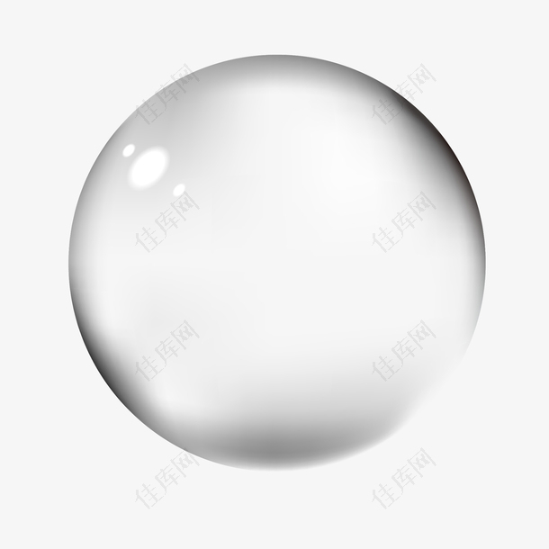 圆形水珠玻璃透明矢量