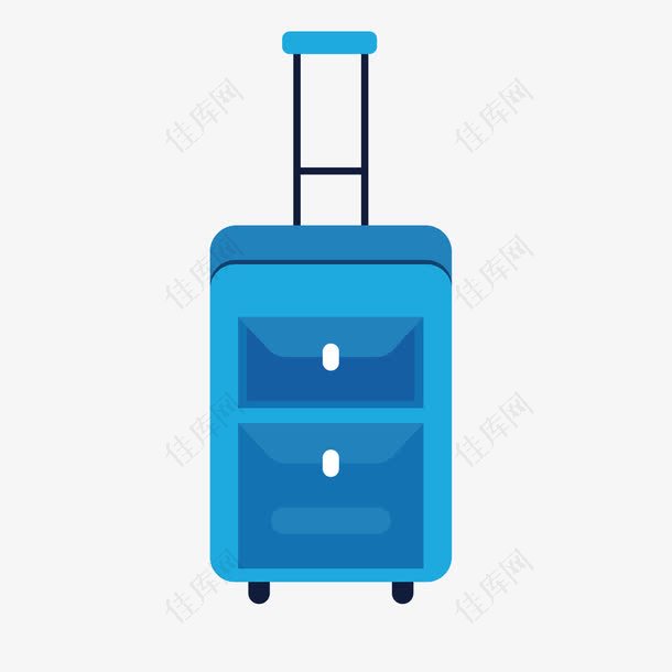 蓝色行李箱