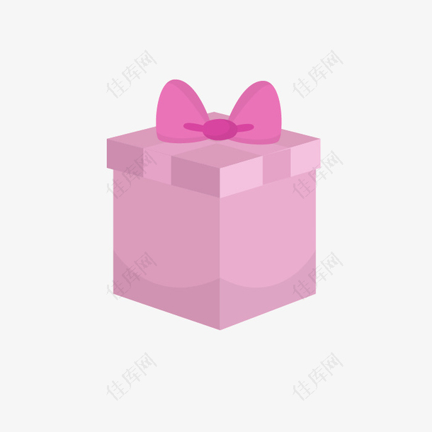 可爱粉红礼盒免抠素材