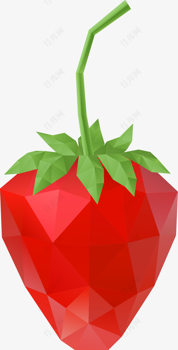 菱形草莓矢量图图片