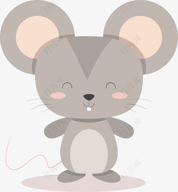 矢量图可爱的老鼠