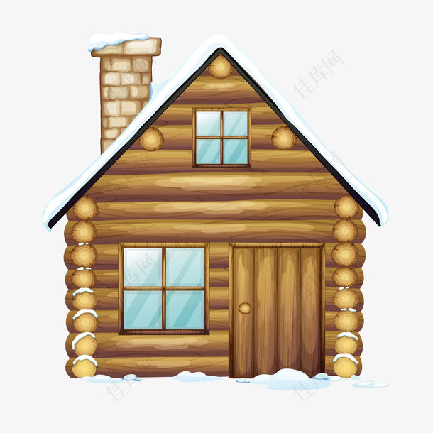 卡通木质的房屋设计