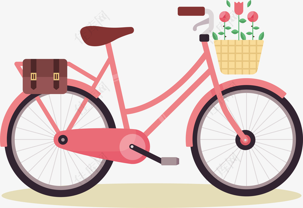 粉红色自行车
