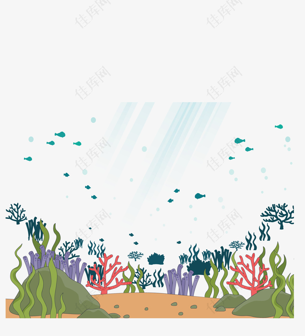 海洋世界海草珊瑚