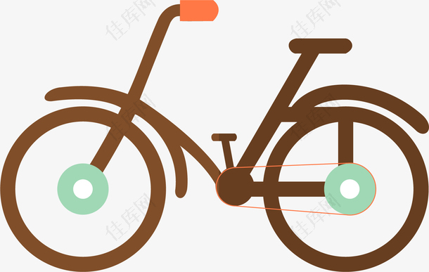 卡通扁平自行车