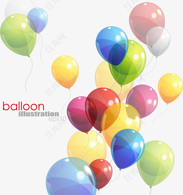 抽象炫彩气球