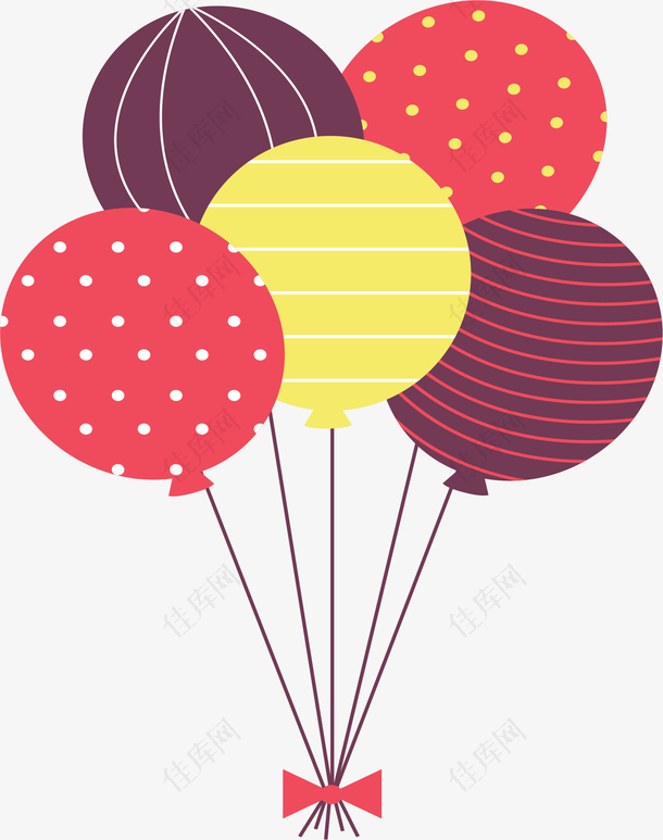 彩色生日派对气球