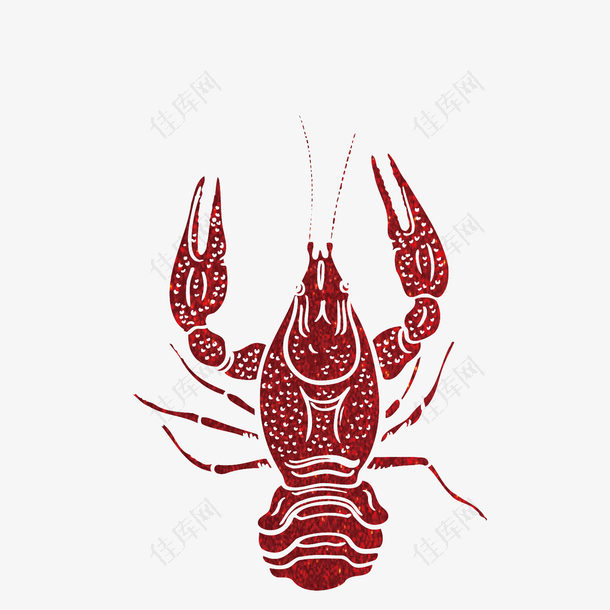 小龙虾装饰图案设计