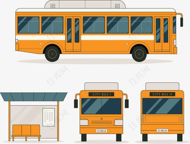 城市旅游公交巴士