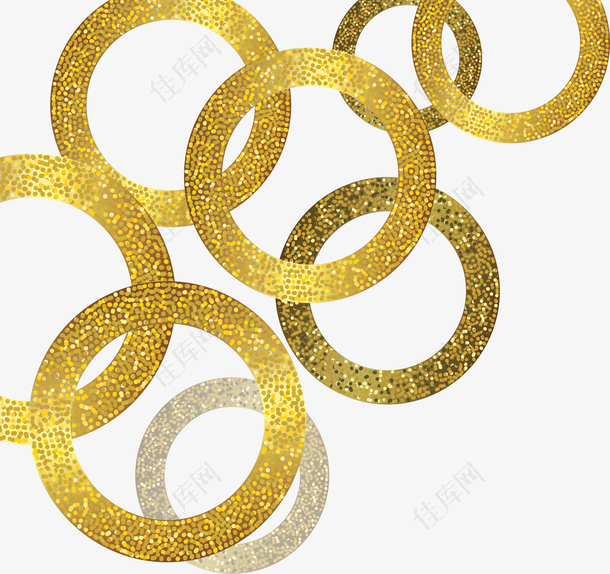 金色碎片圆环花纹