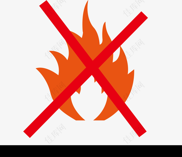禁止明火设计图标