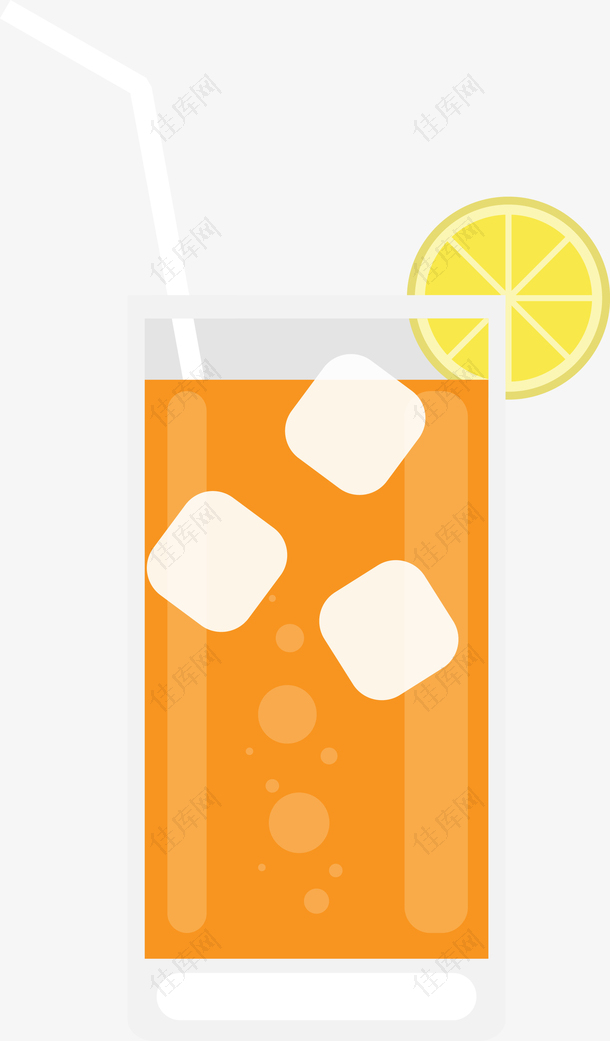 夏日果汁饮品素材图