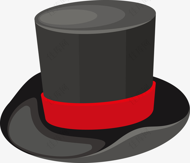 一顶黑色的魔术师帽