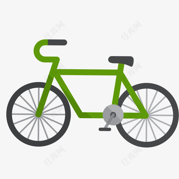 卡通自行车设计矢量图