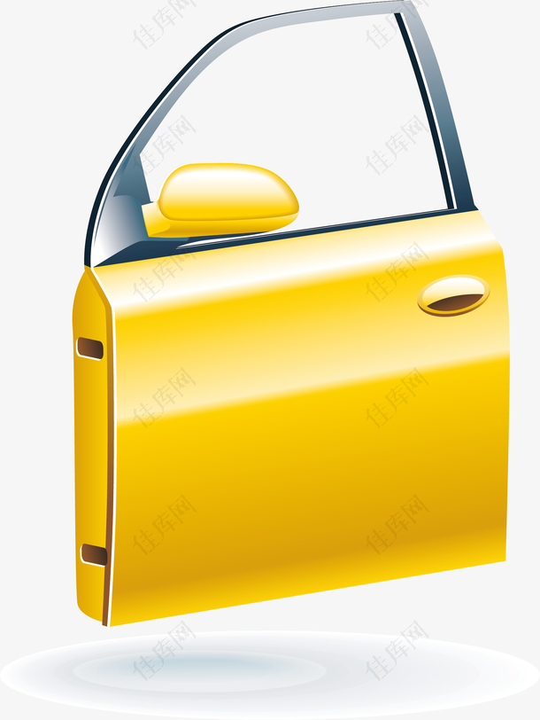 黄色车门