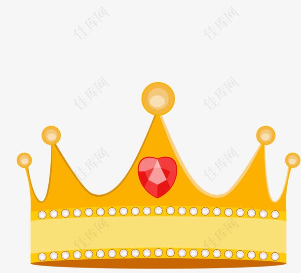 卡通公主王冠矢量素材