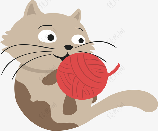 玩毛线球的可爱猫咪