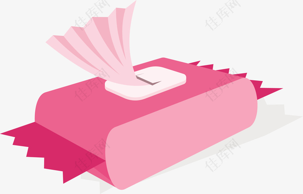 一个粉色糖果抽纸