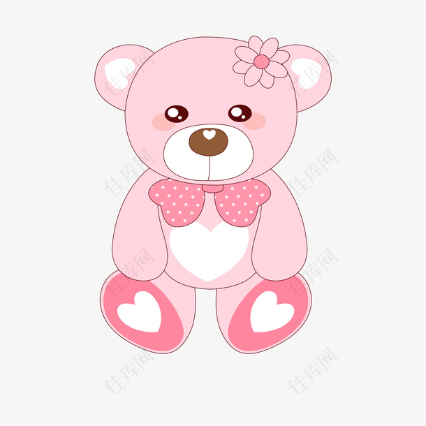 粉红色的小熊设计