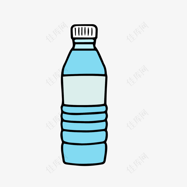 蓝灰色塑料饮料瓶