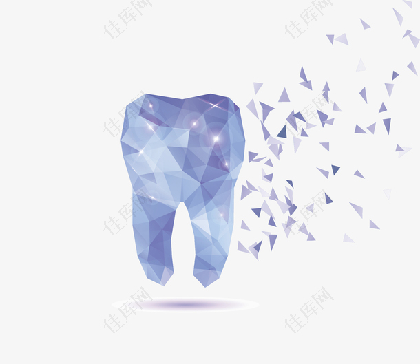 水晶牙齿矢量
