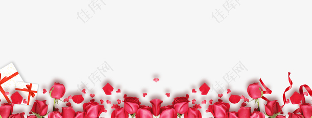 314白色情人节玫瑰花边框底纹