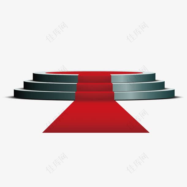 圆形舞台红色地毯