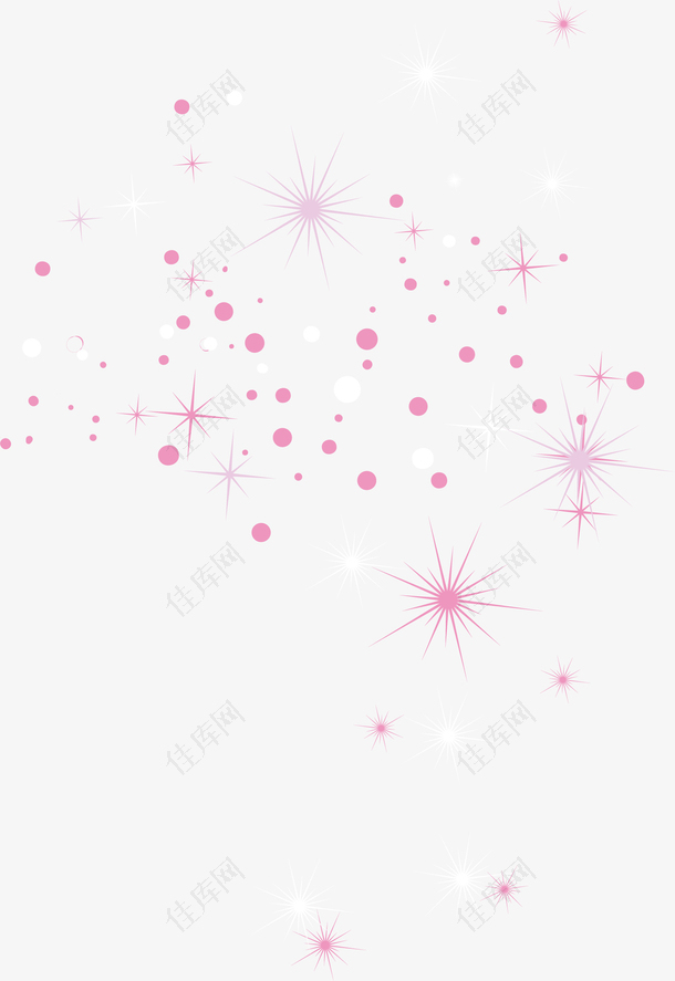 粉色星光矢量图