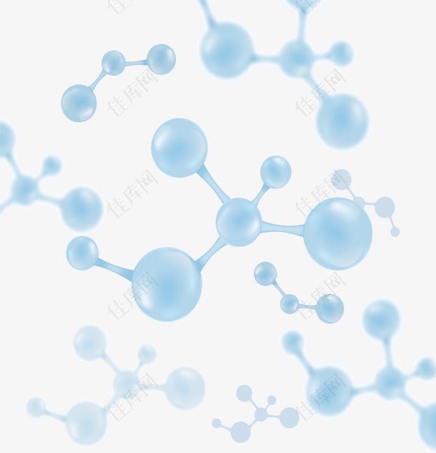 蓝色生物科技分子结构