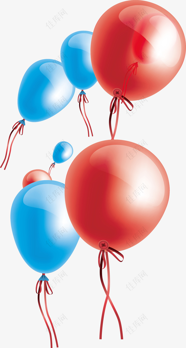 3D气球矢量图