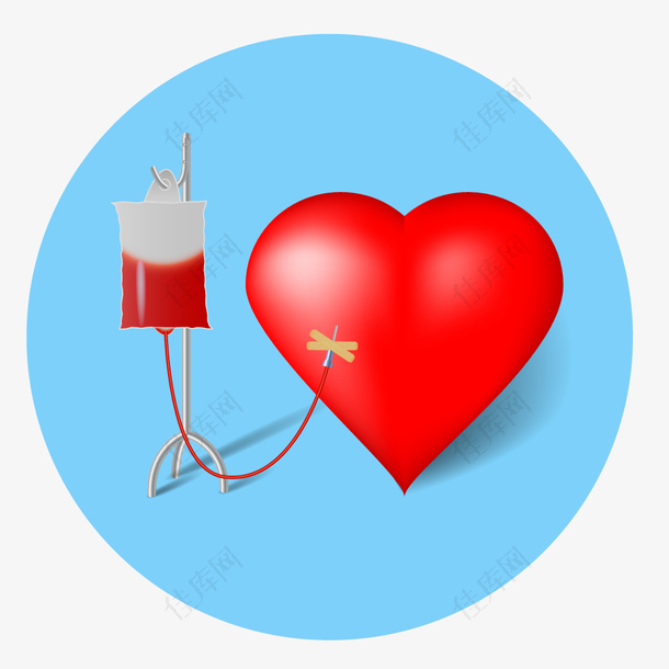 矢量医疗心脏急救输血图标