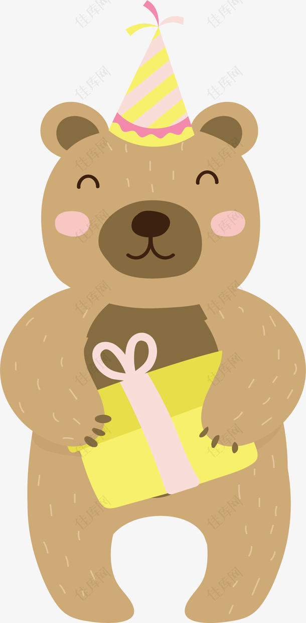 可爱过生日的小棕熊