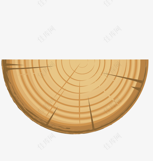 半圆形木桩