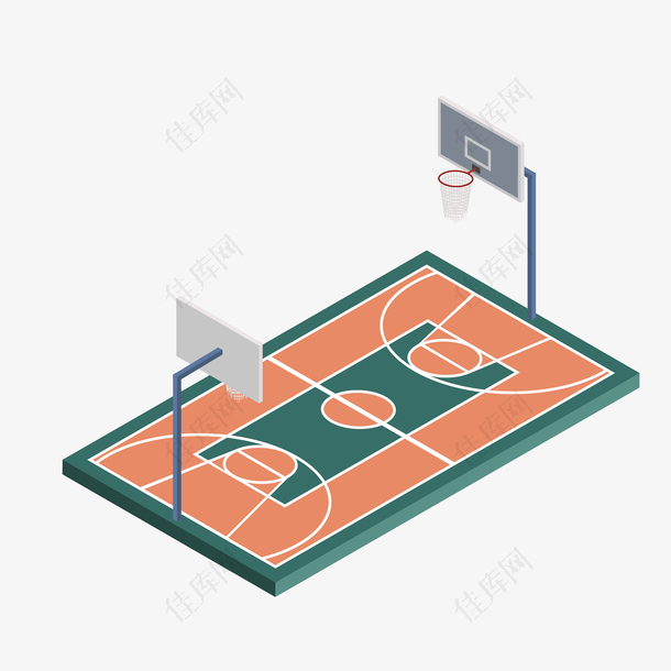 篮球场装饰素材图案