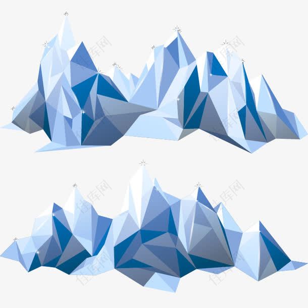 多边形拼接冰山