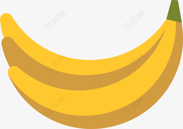 手绘卡通水果香蕉矢量素材