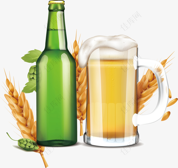 小麦酿制啤酒