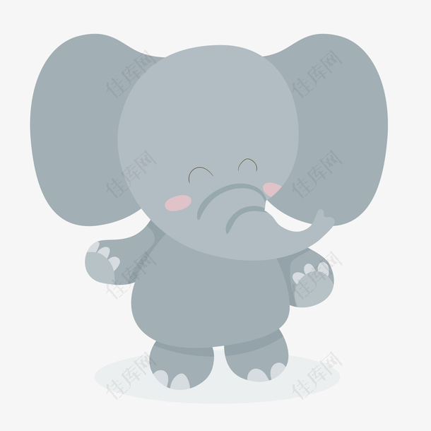 灰色的大象动物设计
