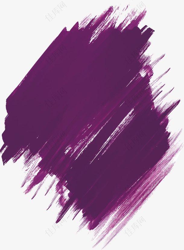紫色水彩涂鸦笔刷