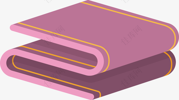 卡通SPA养生紫色毛巾图标矢量