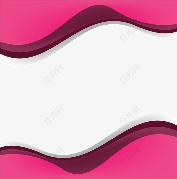 粉红色波浪的边框