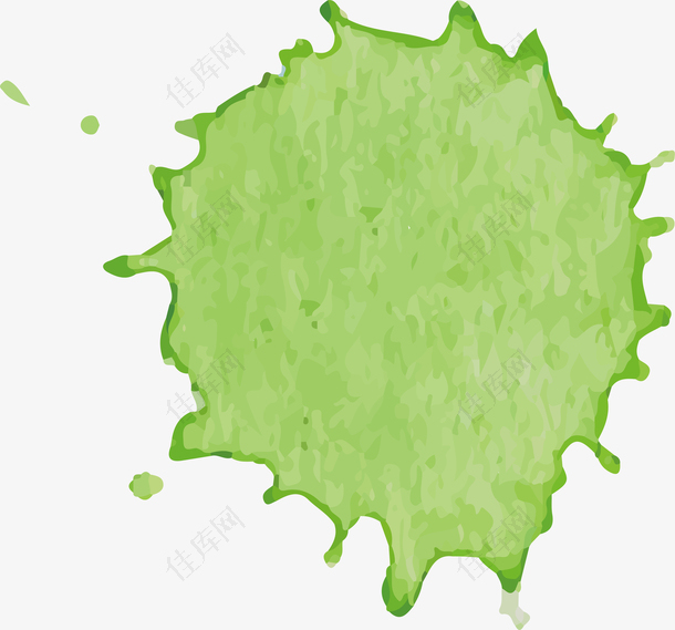 水彩绿色色块设计