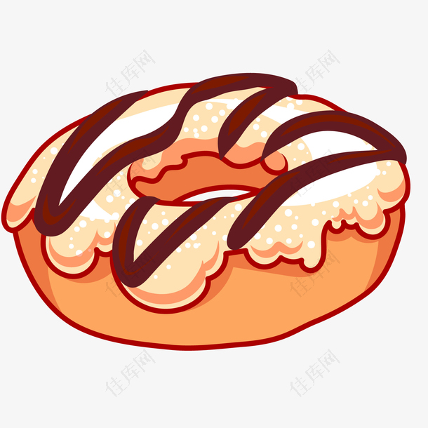 卡通手绘甜甜圈食物设计