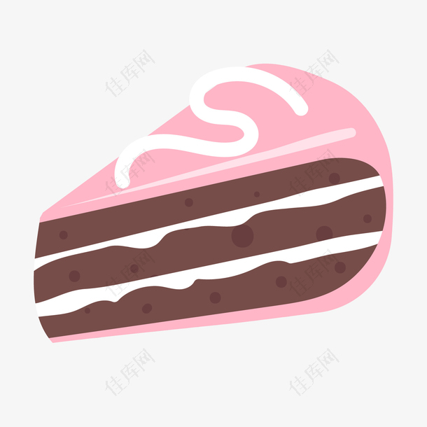 粉色圆弧蛋糕食物元素