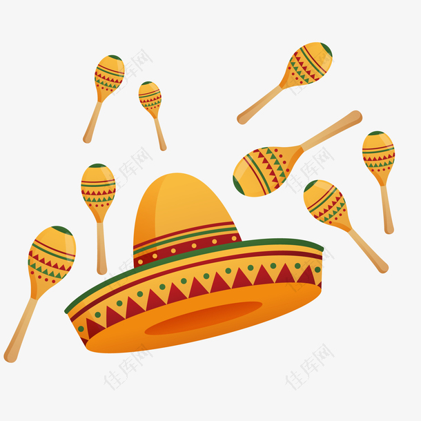 卡通墨西哥帽子设计