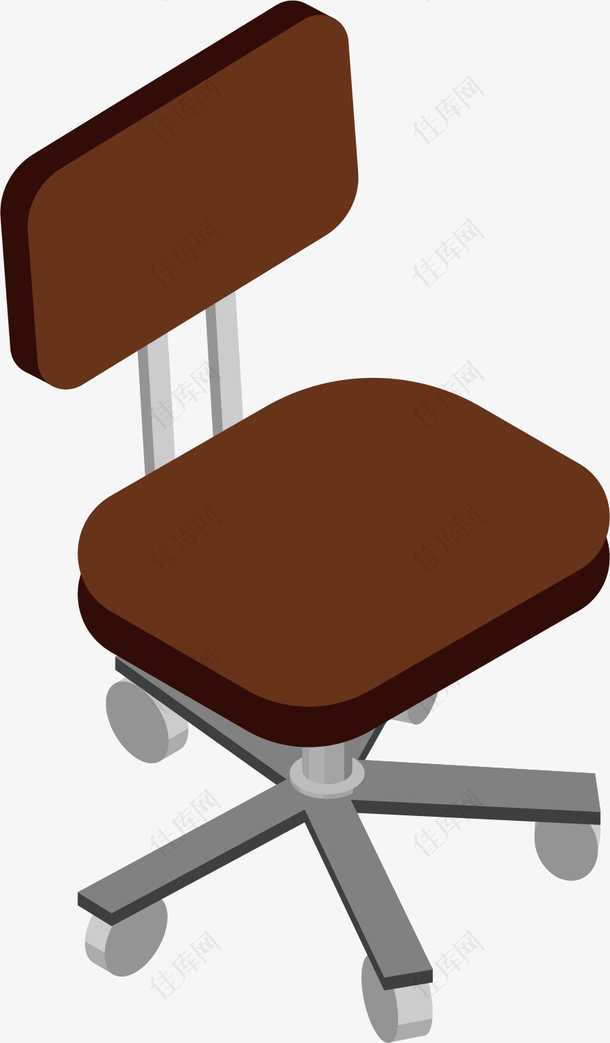 矢量图棕色的椅子