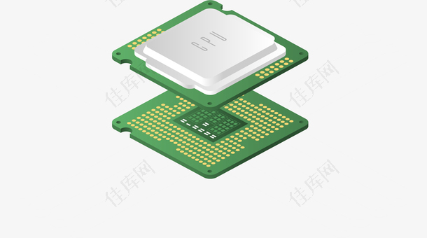 高科技电脑绿色芯片