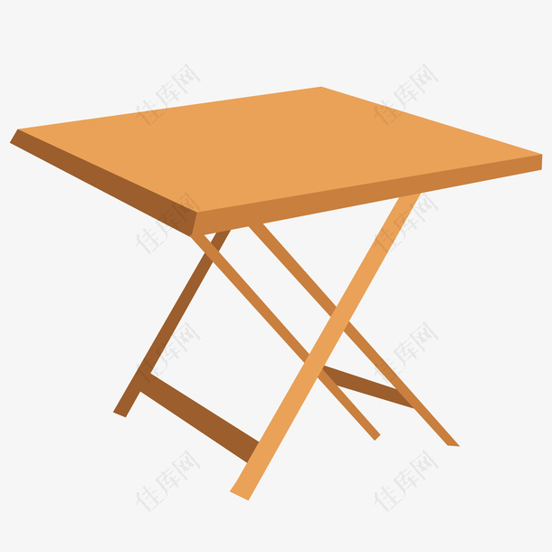 矢量折叠桌子